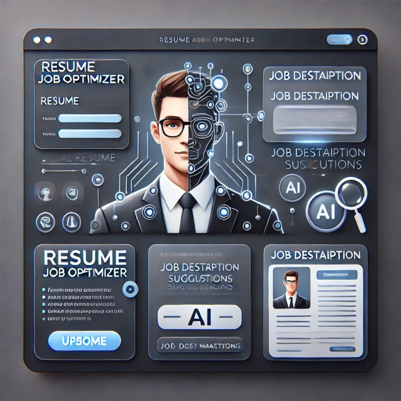 Here’s the image for Resume Job Optimizer, showcasing the AI-powered customization for resumes and cover letters.